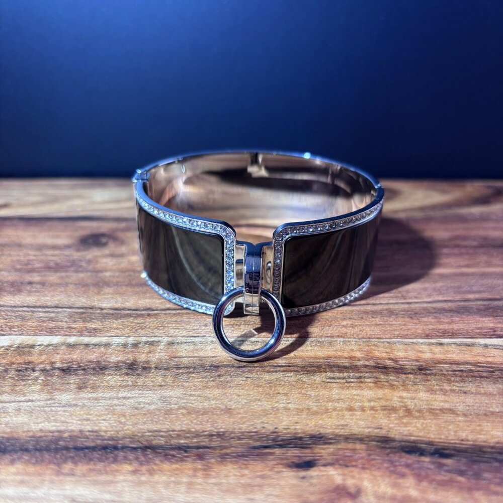 **Rare** Swarovski Black Enamel Bangle *Great Condition*